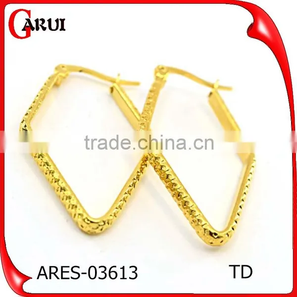 Fashion Earring Designs New Model Earrings Lady Square Hoop Earrings photo-3