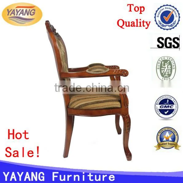 Factory Manufacturer Hand Carved Comfortable Backrest Dining French Antique Wooden Chair Pictures in Hotel Reception photo-2