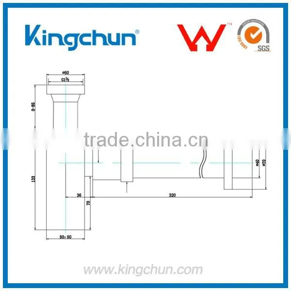 Watermark New Style Basin Accessories Sink Siphon Brass Waste Bottle Trap Chrome Plated(J226-A) photo-2