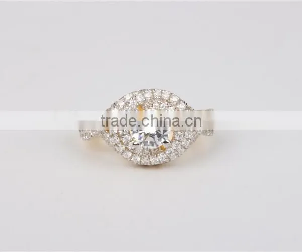 Latest Beauty Design Diamond Ring Flower Shape 925 Silver cz Ring photo-3