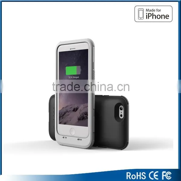 2016 New Product White Black Gold 5v 1A 3200mAh Li-polymer Mfi Power Bank Case for Iphone 6 6s photo-2