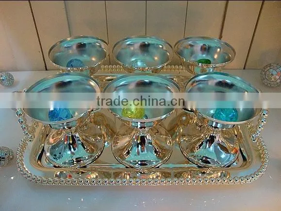 AN374 ANPHY European Style Fashion Wedding Household Decoration Metal Cup Stand Holder Display Stock 9.8*10cm photo-2