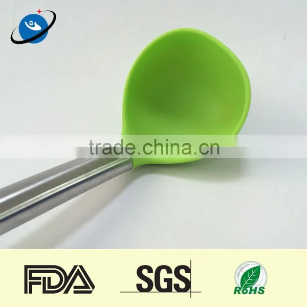 100% Food Grade Long Handle Silicone Ladle Spoon