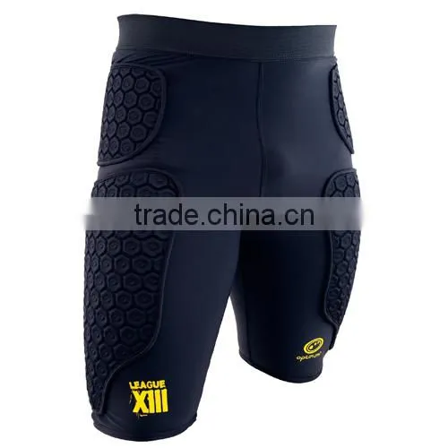 Set Style Rugby Protection Padded Top Short American Football Pro Combat Compression Gear Padded Protection Wear photo-2