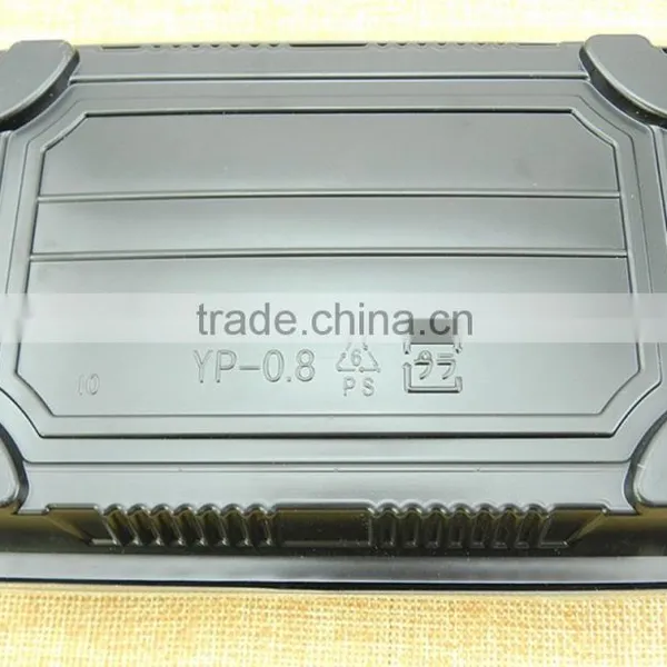 OPS Plastic Disposable Embossing Sushi Box Container Tray With Clear Lid photo-5