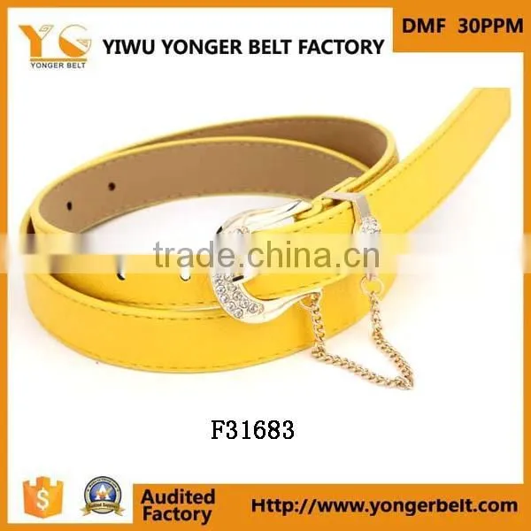 Colorful Elegant New Girls Summer Skinny Waist Belt pu Garment Belt