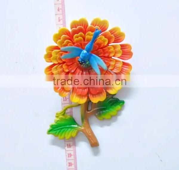 5 Inch Plastic Peony Flowers Refrigerator Magnet photo-2
