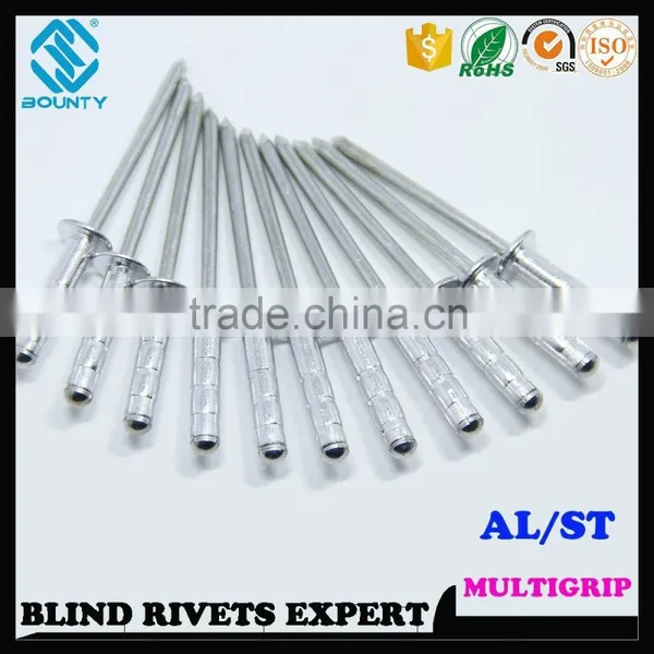 HIGH QUALITY FACTORY DOME HEAD ALUMINUM MULTI GRIP POP RIVETS photo-5