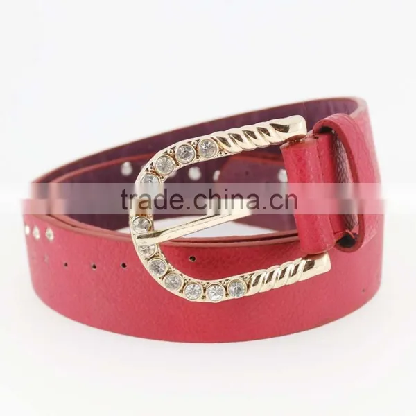 Women's Fashion Rhinestone Studded Belt With Shiny Gold Rhinestone Buckles in Yiwu photo-3