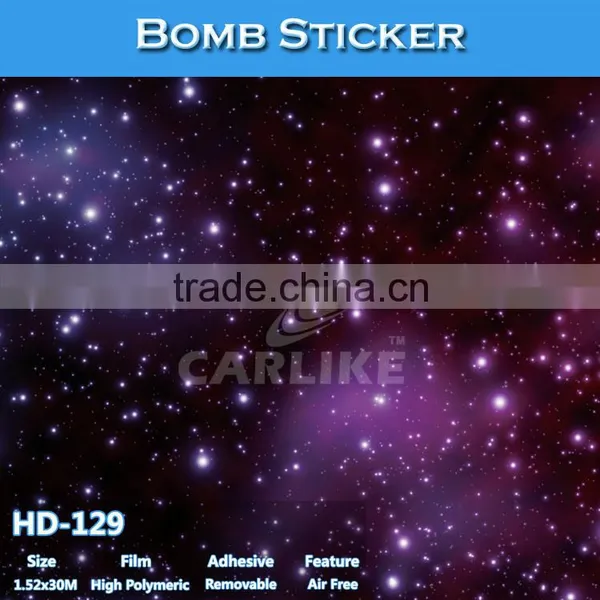 HD-127 CARLIKE Hot Sale Color Bright Car Wrap Bomb Sticker photo-3