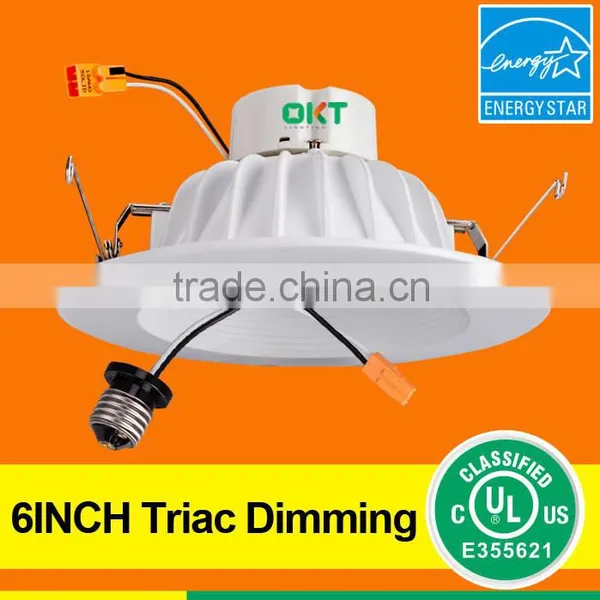 E26/GU24 Base UL ES Listed 6inch Dimmable Retrofit LED Downlight Kits for Office Hotel Residential Application photo-3