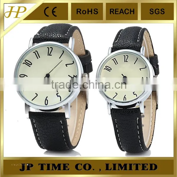 Business Quartz Leather Band Alloy Case New Couple Lover Wrist Watch photo-3