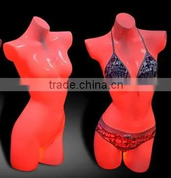 Plastic Female Half Torso Mannequin W/light
