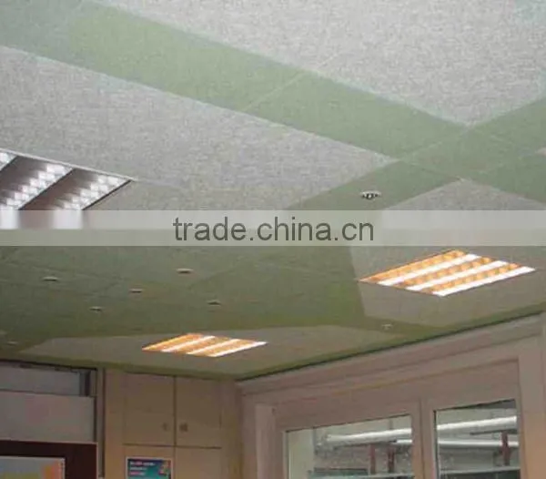 Wood Fiber Cement Board 595x595mm Gypsum Suspended Ceiling Tiles