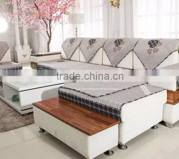 Cotton Appliqued Embroidery Sofa Cover