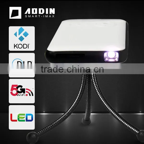 Small Mini Mobile Projector Pocket Portable Android RK3128 Quad Core 1080P HD Video LED DLP Smart Projector Aodin D02 M6 M8 Plus photo-2
