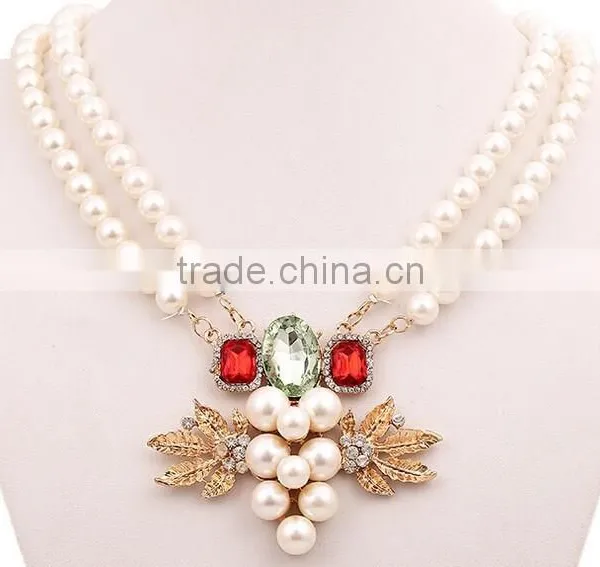 New Designs Luxury Pearl Crystal Necklace Express Shipping photo-2