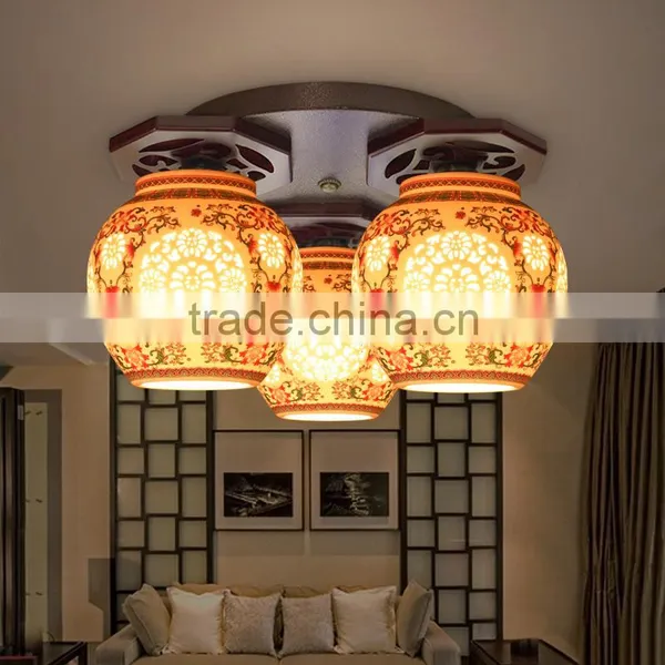 Jingdezhen Ceramic Led Light Home Decoration Led Ceiling Lamp photo-6