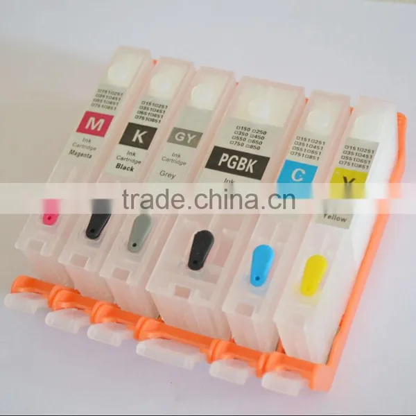 Empty 6 Color PGI450BK CLI451BK C M Y GY Refillable Ink Cartridge For 450 451 Canon Pixma MG6340 Printer photo-2