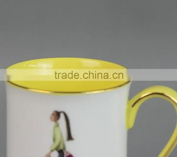 Ceramic Yellow Mug, Paintable Ceramics Mug, 200ml Mug photo-3