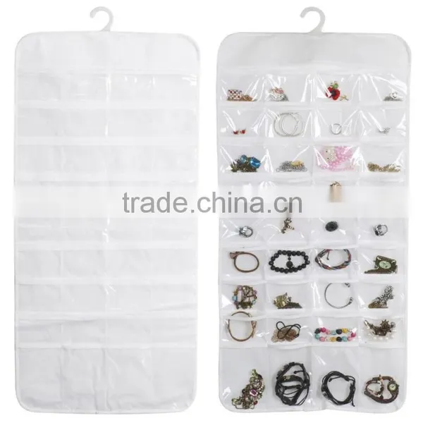 72 Pockets Hanging Jewelry Organizer Earring Storage Bag photo-2