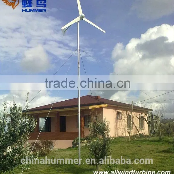 CE Certified Hummer 500w/1kw/2kw Wind Power System Home Power Battery Charging photo-6