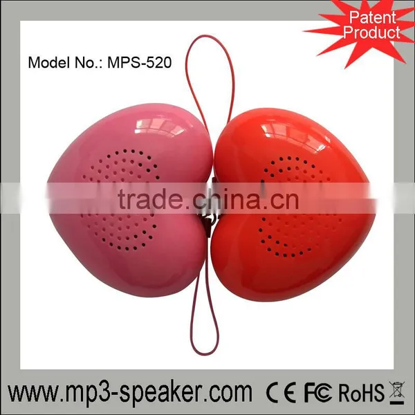 Mps-520 Portable Popular Cute Mini Heart Speaker Case