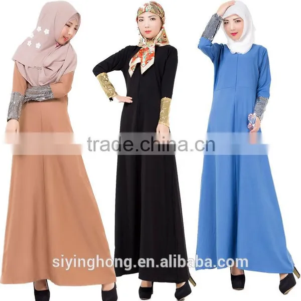 2016 New Fashion Turkish Islamic Clothing Wholesale Muslim Dress Abaya Most Popular
