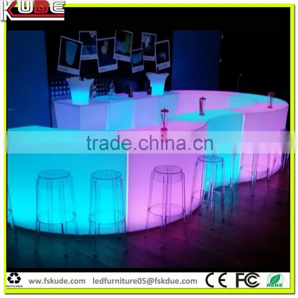 Bar Used LED Stool/LED Curved Bench With 16colors Changing photo-6