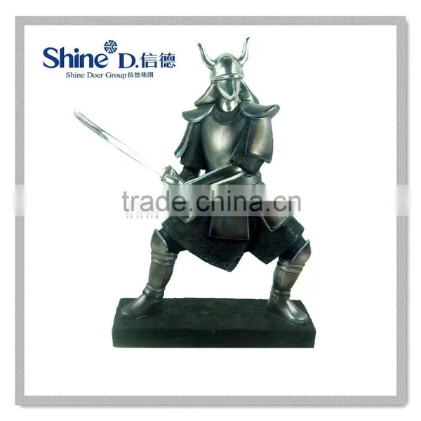 Polyresin warrior statue solider figurine decoration
