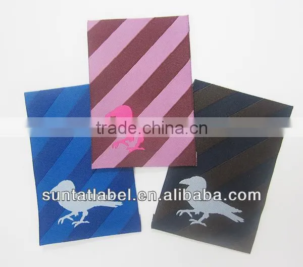 Custom Fashion High Density Damask Woven Cloth Badges photo-2
