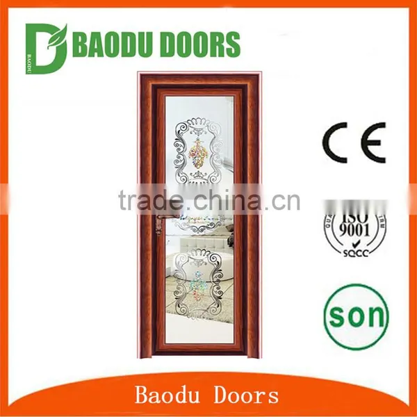 Baodu Smoked Aluminum Alloy Glass Interior Kitchen Door Design photo-2