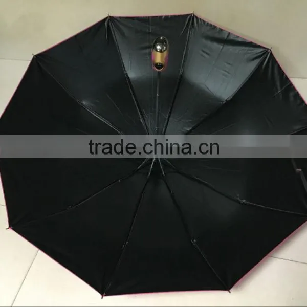 2017 21inch 10ribs High Quality Smart Auto 3 Folding Black Coating Best UV Super Strong Umbrella photo-6