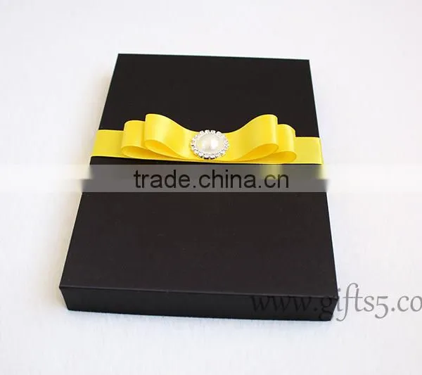 Luxury Black Wedding Invitation Boxes for Cards photo-4
