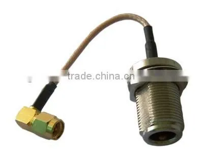 N Female to SMA Plug RF Coaxial Connector, and Rg178 Cable Assembly