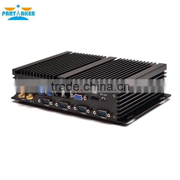 Dual Gigabit Lan 4 COM NUC Embeded Fanless Industrial Mini PC With Intel Celeron C1037U Processor