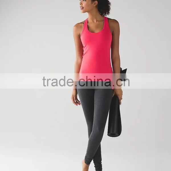 OEM Service Sexy Yoga Shirt Gym Vest Tight Tank Tops Wholesale Women photo-3