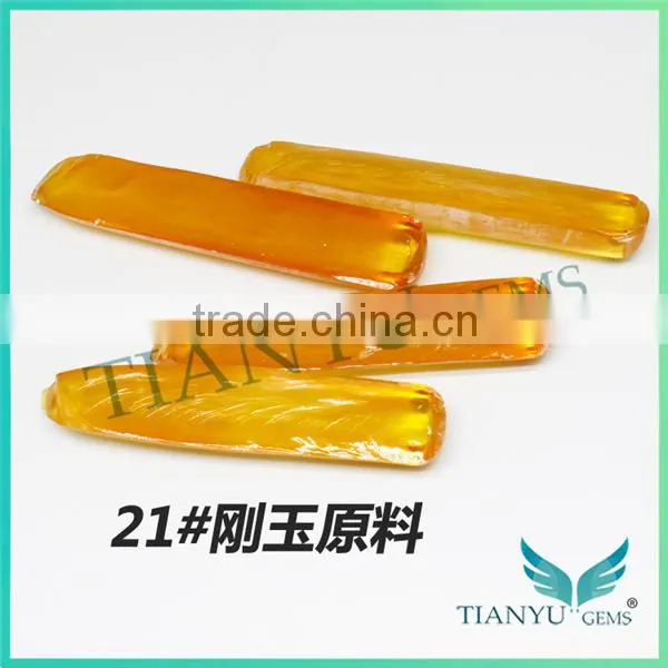 Factory Prices 21# Yellow Synthetic Corundum Rough Stone Wholesaler photo-3