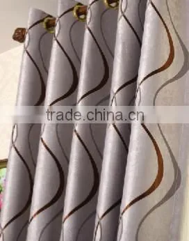 100% Poly Sun-shading Jacquard Blackout Fabric Flame Retardant Blackout Fabric for Living Room photo-3