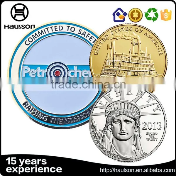 Commerative Odd Shape Brass Material Pure Silver Plating Soft Enamel Custom Souvenir Metal Embossed Challenge Coin photo-3