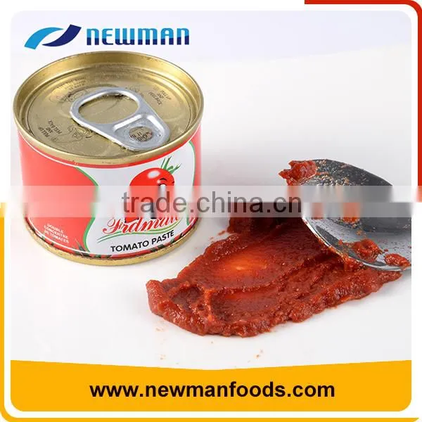 70g Tomato Sauce Healthy Salad Dressing Canned Tomato Paste 28-30% Brix