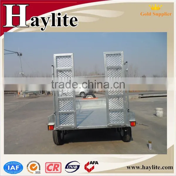 Hot Dipped Galvanized Single Axle Hydraulic Farm Box Tipping Trailer photo-2