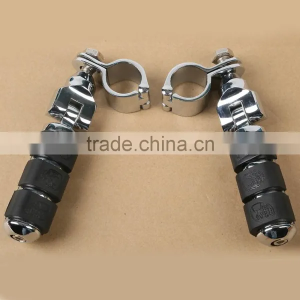 New Chrome Front Footrest Foot Pegs 30mm photo-5