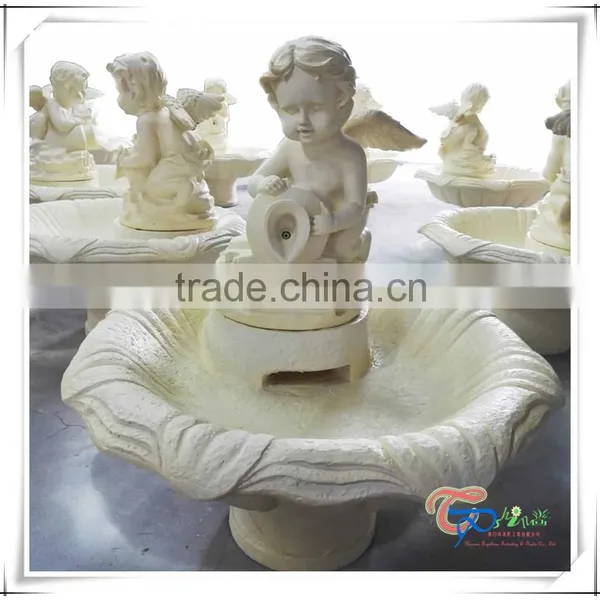 Polyresin Garden Solar Angel/Cherub Staute Water Fountain photo-4