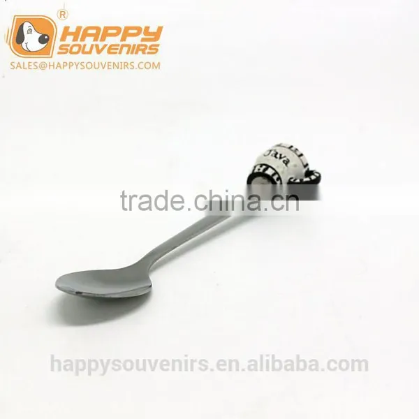 Stainless Steel Creative Spoon, New Style Spoon With Resin Ice Cream Handle photo-3