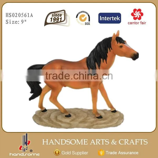 12.5 Inch Resin Home Decoration Lifelike Running Horse Animal Statue photo-2