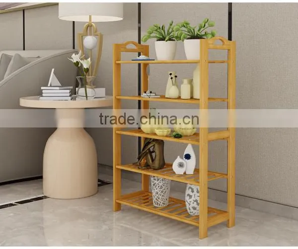 Japanese Style Bamboo Wooden Shoes Rack photo-3