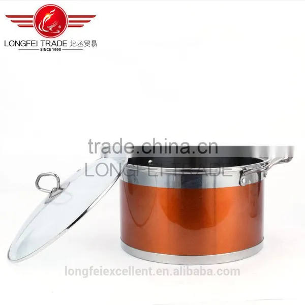 Factory Stocked Colorful Cheap Stainless Steel Soup Cooking Pot Set photo-4