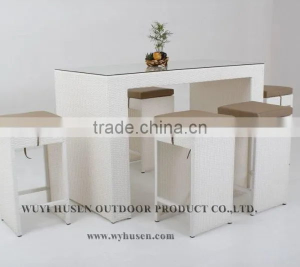 Poly Wicker Bar Table and Chair photo-2