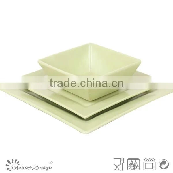 Square Cheap High Qulity Stoneware Ceramic Dinner Set photo-3